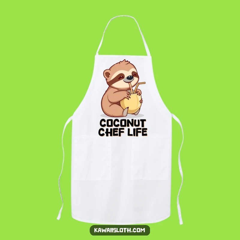Funny Vacation Sloth Apron - Tropical Kitchen Vibes for Slow Cooks