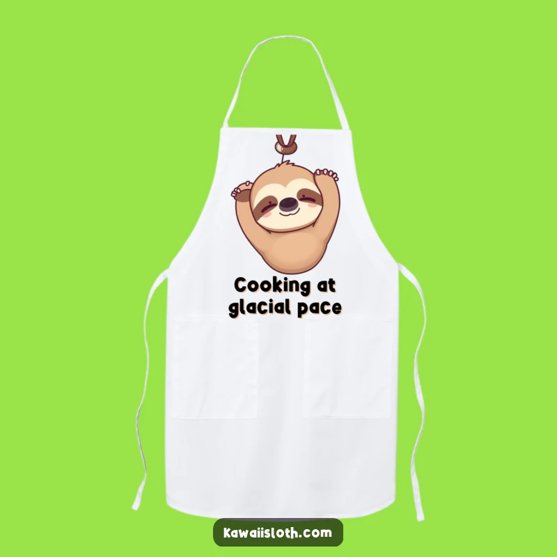 Funny Kawaii Sloth Apron: Relaxed & Hilarious Wear for the Chill Chef