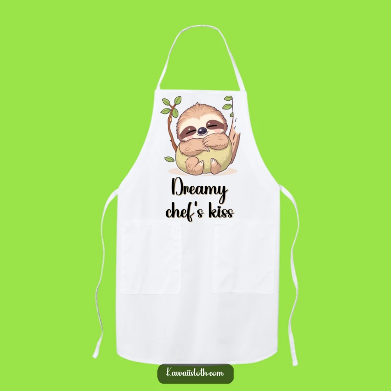 Funny Dreamy Sloth Apron - Cozy Kitchen Vibes for Slow Cooks
