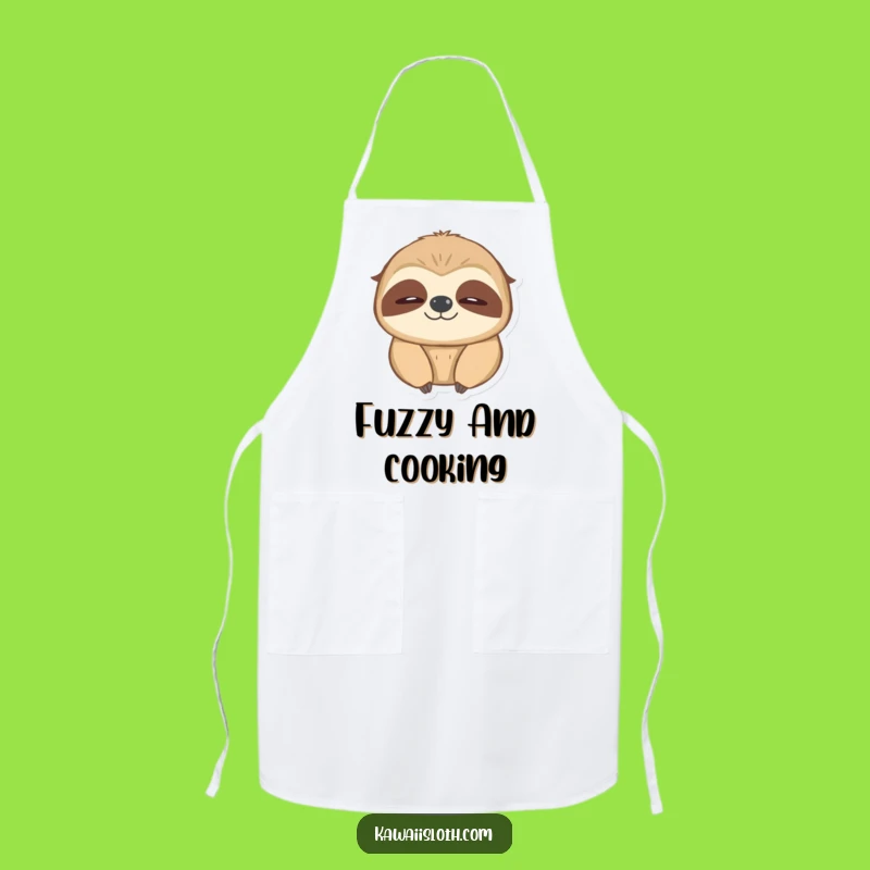 Funny Blinking Sloth Apron - Cozy Kitchen Glow, Adorable Funny Gift!