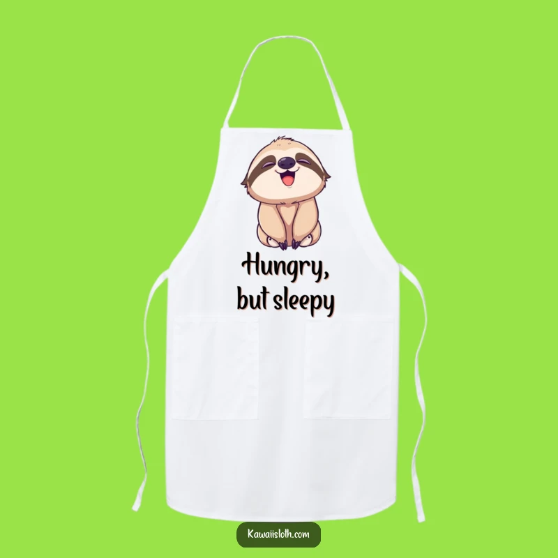 Funny Playful Sloth Yawn Apron - Kitchen Relaxation