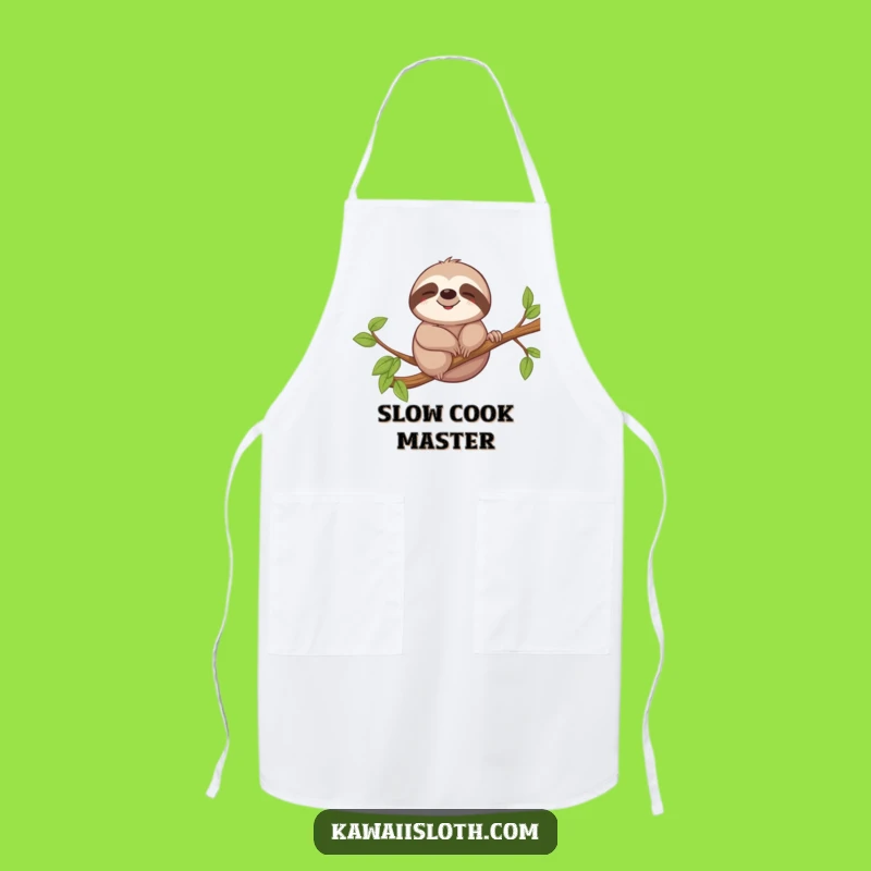 Funny Relaxed Sloth Apron - Kitchen Chill for Slow Cooks