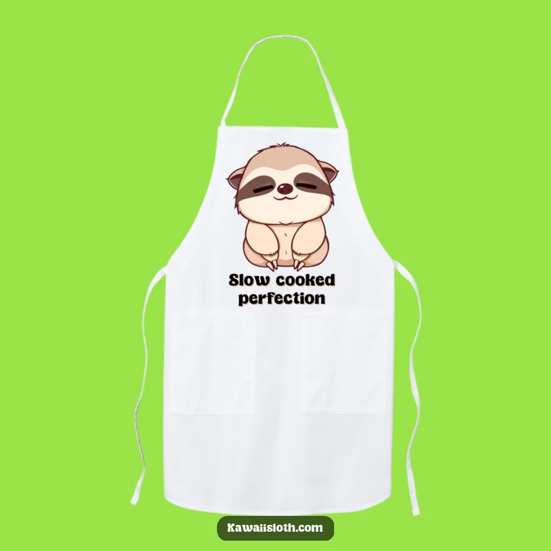 Funny Sloth Nod Apron - Cook at Your Own Pace! Hilarious Funny Gift!