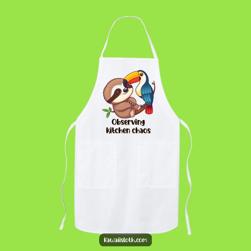 Funny Sloth & Toucan Apron: Cook with Comedy, A Hilarious Funny Gift