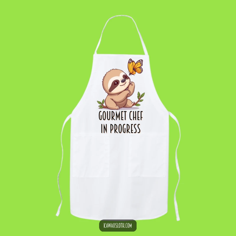 Funny Sloth Apron: Cook With Slow-Motion Charm and Culinary Humor!