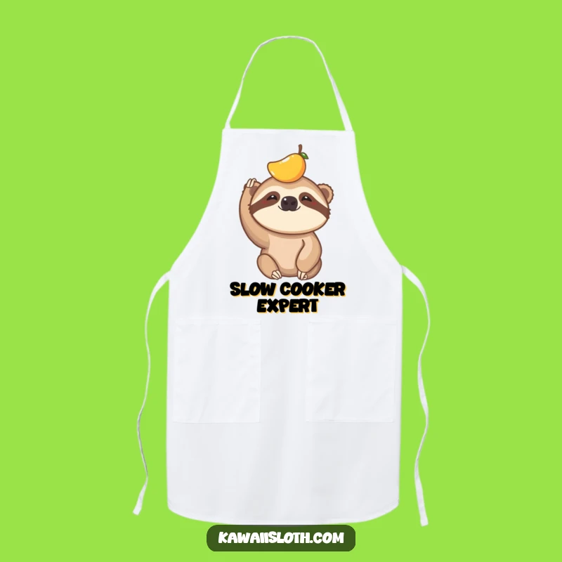 Funny Sloth Fruit Balancing Apron - Kitchen Humor, Perfect Funny Gift
