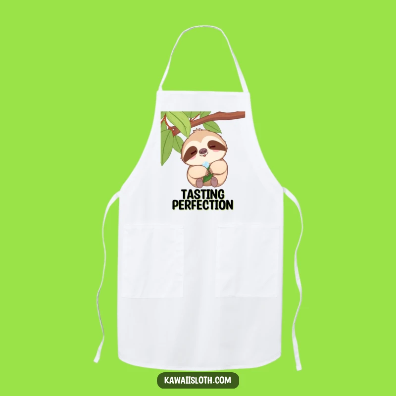 Funny Sloth Joy Apron - Tiny Smile Kitchen Wear for Amusing Meal Prep