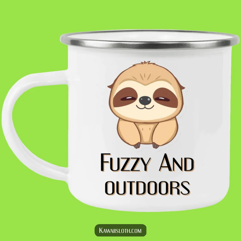 Funny Blinking Sloth Camping Mug - Cozy Glow Outdoors, Great Funny Gift!