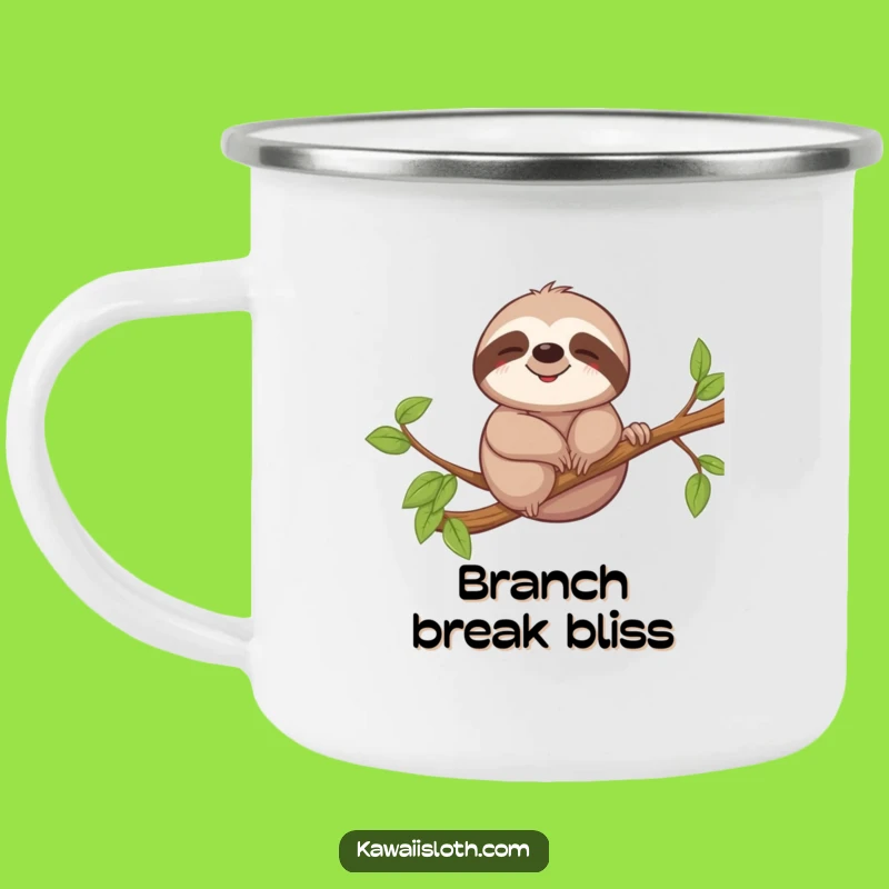 Funny Relaxed Sloth Camping Mug - Sip Slowly, Enjoy the View
