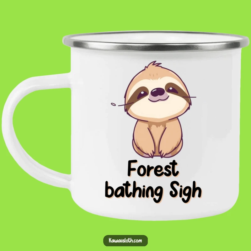 Funny Serene Sloth Breeze Camping Mug - Peaceful Mornings Outdoors