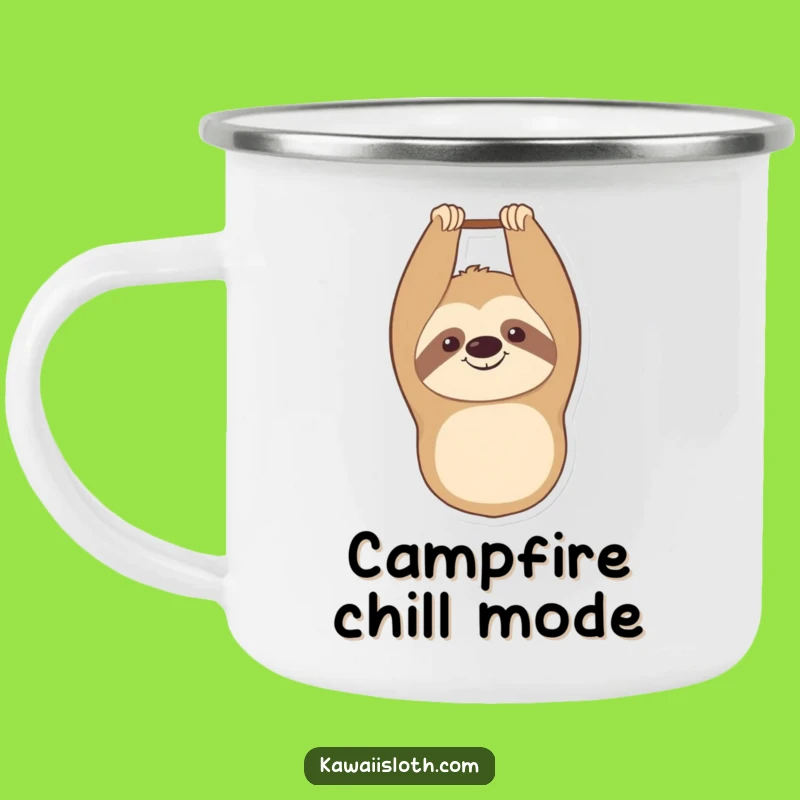 Funny Sloth Camping Mug: Upside Down Views, Perfect Outdoor Gift