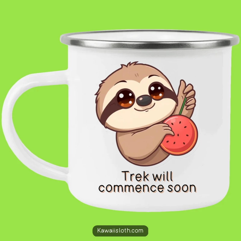 Funny Sloth Fruit Camping Mug: Savor Your Coffee, Slowly