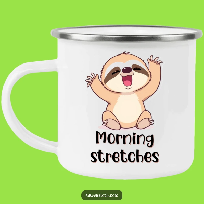 Funny Sloth Yawn Camping Mug - Outdoor Effortful Humor Adventure