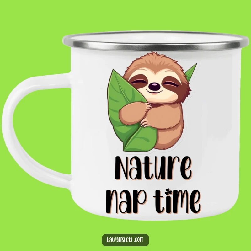 Funny Sleepy Sloth Camping Mug - For Cozy Adventures