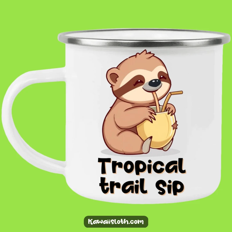 Funny Vacation Sloth Camping Mug - Sip Island Vibes Anywhere