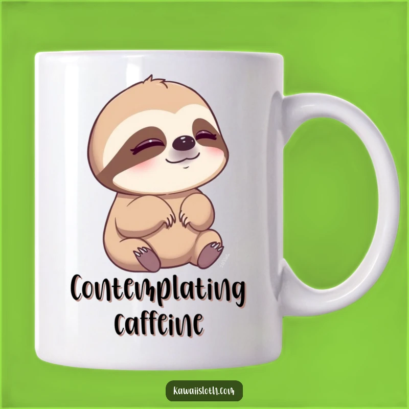 Funny Sloth Blinking Mug - Peaceful Slow Animal Cartoon Humor Gift