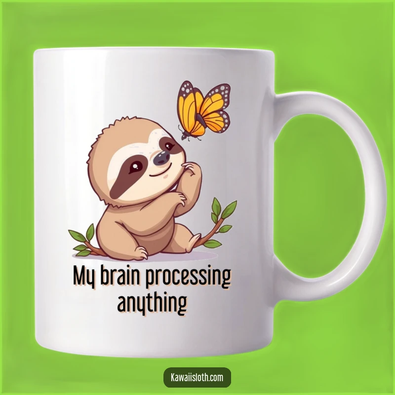 Funny Sloth Butterfly Observer Mug: A Hilarious Gift for Slow-Paced Souls!