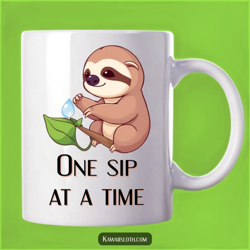 Funny Sloth Dewdrop Mug: Hilarious Slow-Mo Moment Gift for Thirsty Animal Lovers