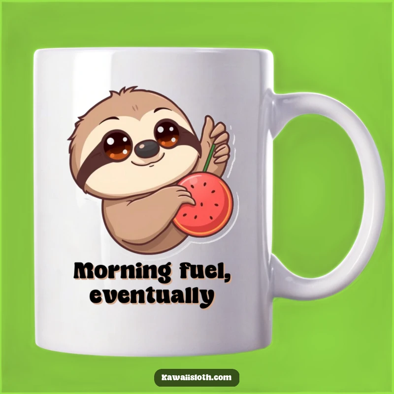 Funny Sloth Fruit Mug: Slow and Steady Wins the Snack Prize Gift