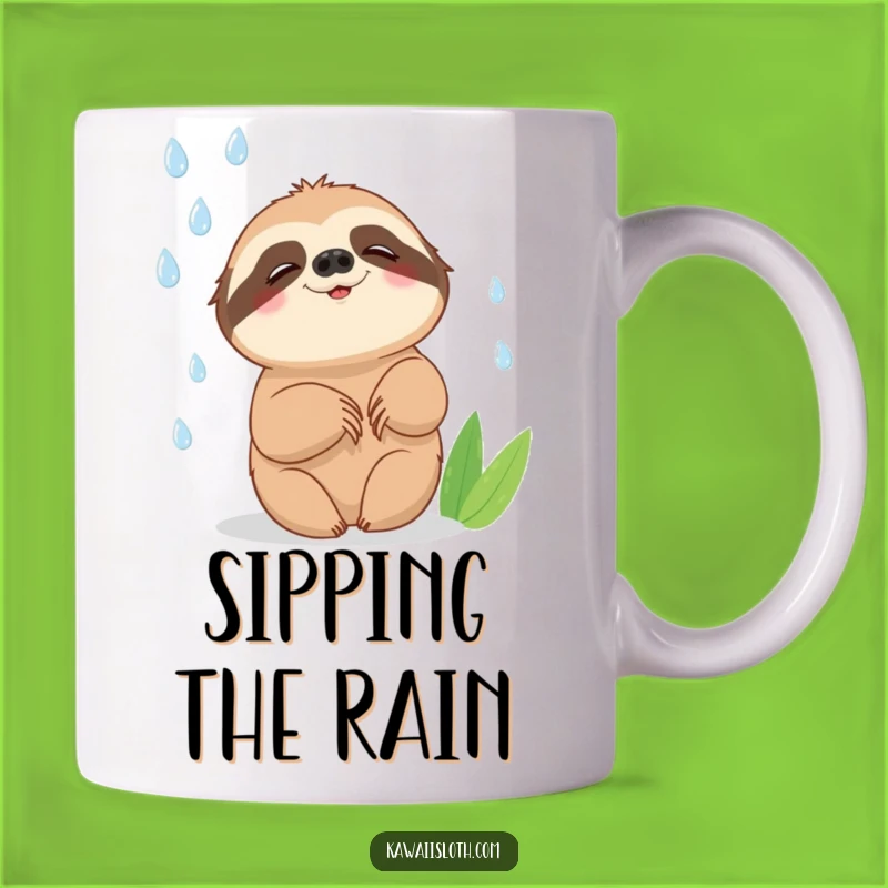 Funny Sloth Mug: Raindrop Catcher, Perfect Gift for Slow-Paced Joy