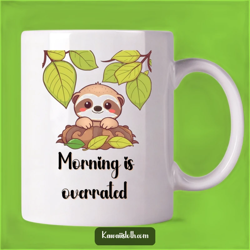 Funny Gentle Sloth Peeking Mug: Adorable Humorous Gift for Nature Lovers
