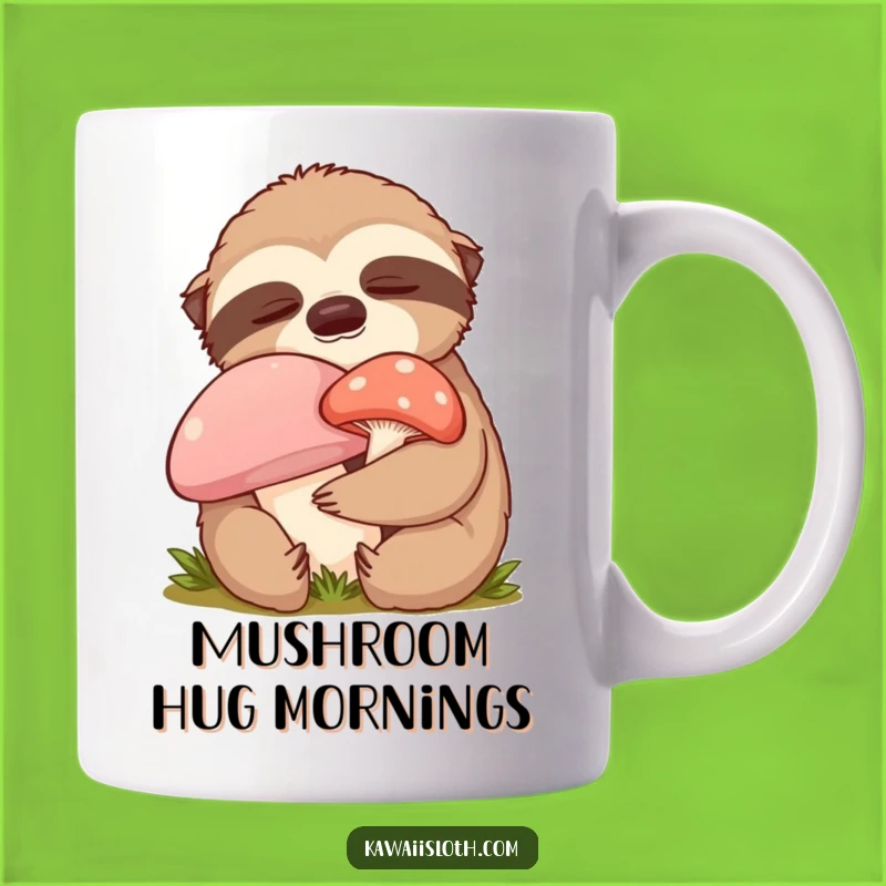 Funny Content Sloth Mug - Cozy Mushroom Hug for a Hilarious Sip of Joy
