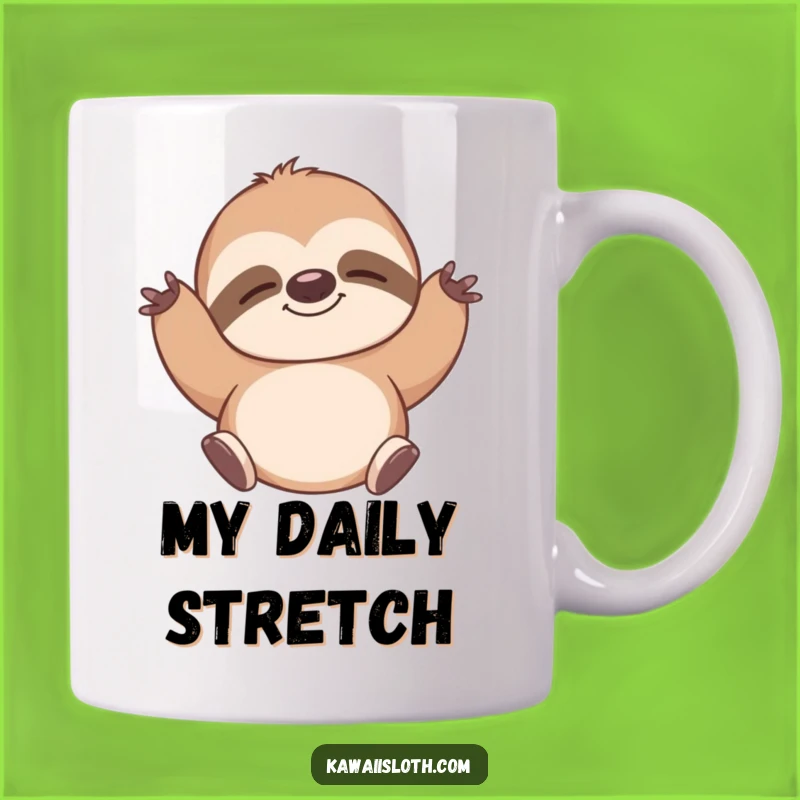 Funny Sloth Stretch Mug: Content Smile, Perfect Humorous Gift