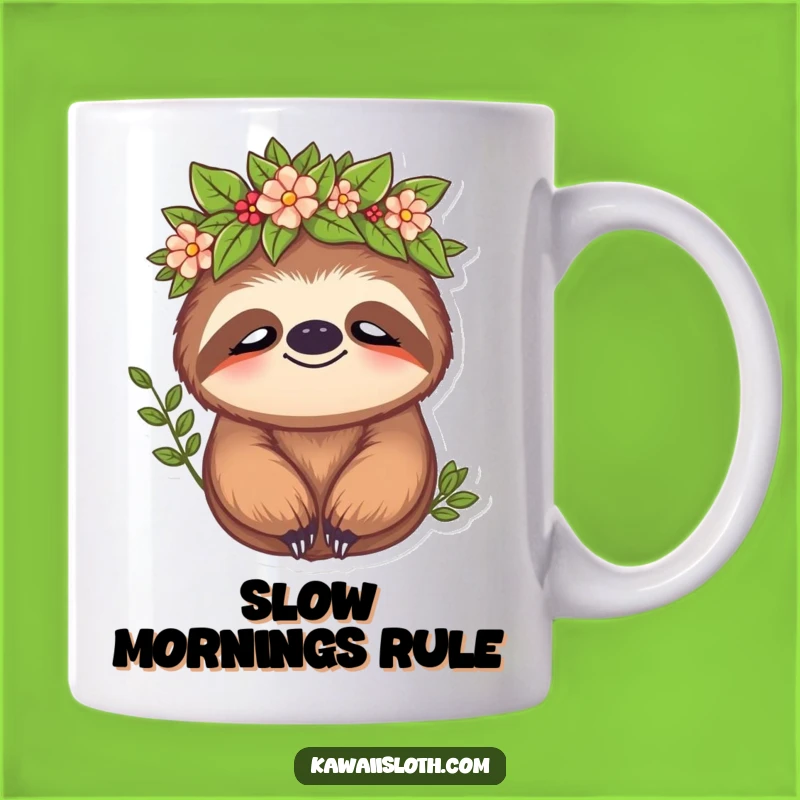 Funny Sloth Crown Mug: Hilarious Gift for Nature Lovers, Embracing Slow Living