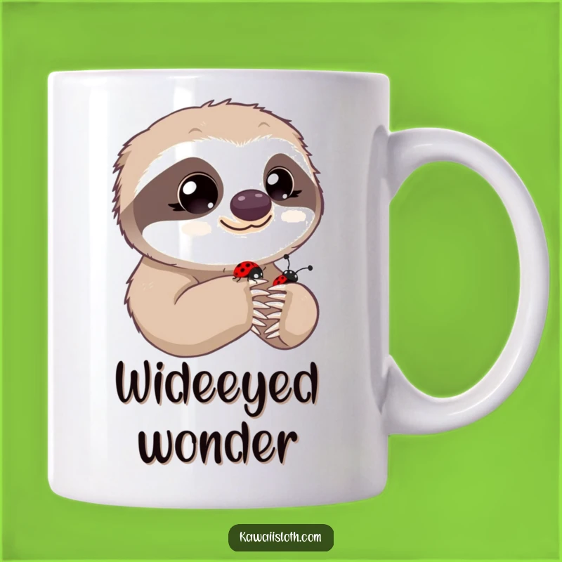 Funny Innocent Sloth Mug - Ladybug Paw Observer Gift for Gentle Souls