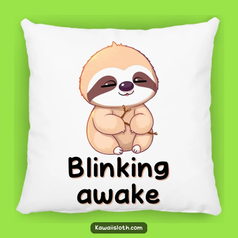Funny Sloth Twig Pillow - Cozy Cushion for Sunlit Relaxation and Gentle Humor