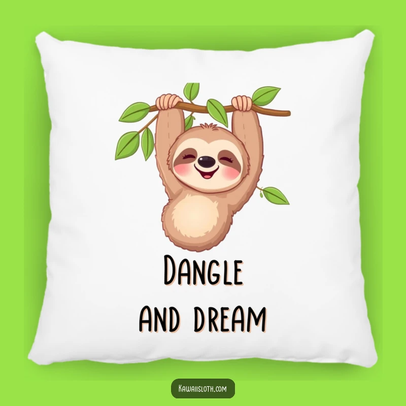 Funny Happy Sloth Pillow - Couch Comfort with a Side of Hilarious Sloth Hugs