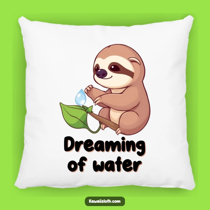 Funny Sloth Dewdrop Accent Pillow: Cozy and Hilarious Gift for Nature-Inspired Comfort