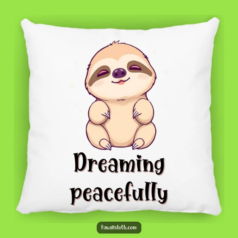 Funny Sloth Aura Pillow - Cozy Cushion for Peaceful Moments and Gentle Humor