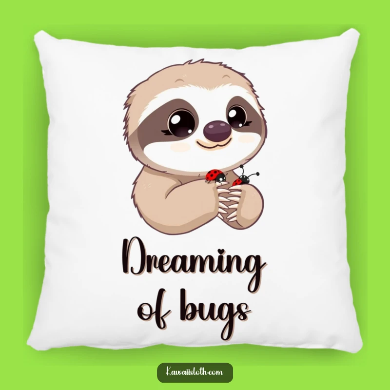 Funny Innocent Sloth Pillow - Soft Ladybug Paw Observer Cushion Gift