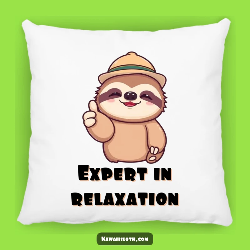 Funny Lazy Sloth Thumbs Up Pillow: Cozy Humor Gift for Ultimate Relaxation