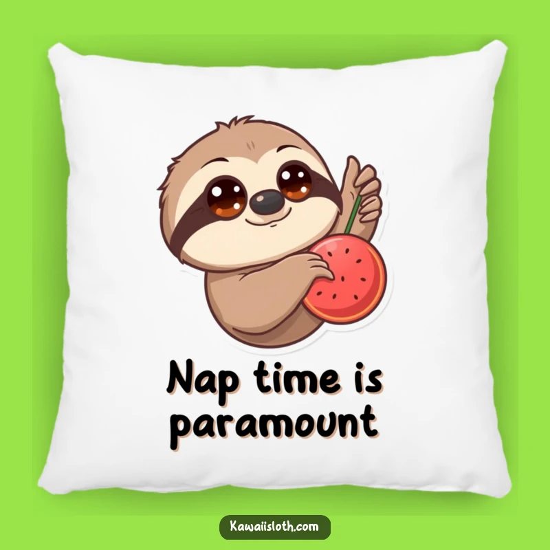 Funny Sloth Fruit Pillow: Cozy Comfort with a Slow-Living Vibe