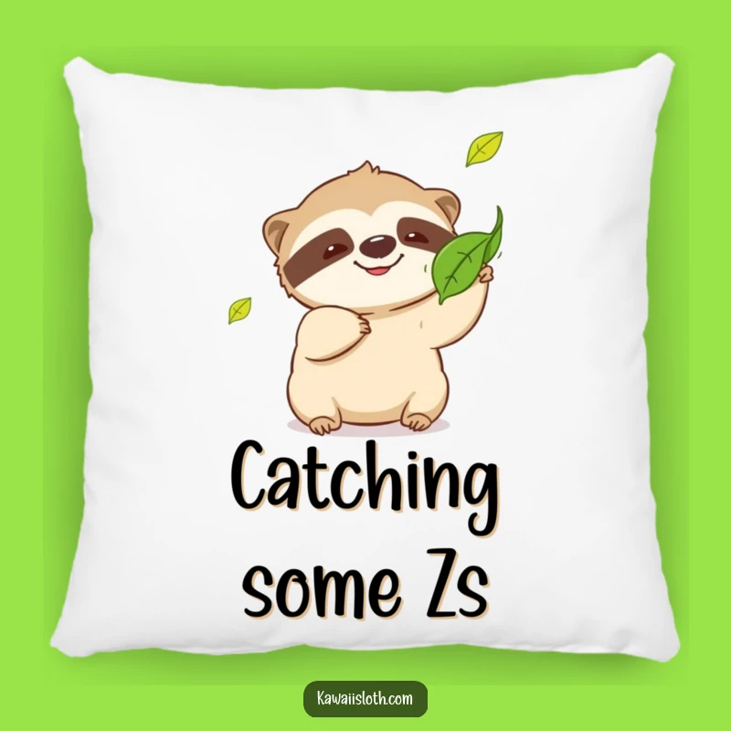 Funny Sloth Leaf Catcher Pillow - Cozy and Hilarious Accent for Sofa Snuggles