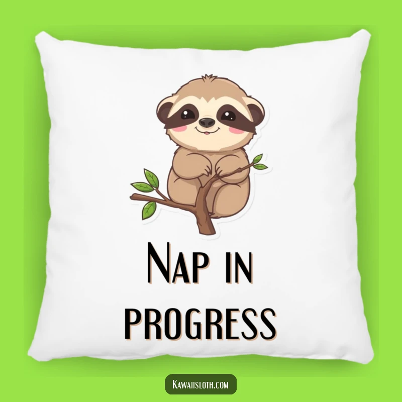 Funny Sloth Stuck Pillow - Comfy Slow Animal Cartoon Accent