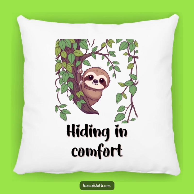 Funny Shy Sloth Pillow - Cozy Cushion with a Gentle Peek-a-Boo for Comfort