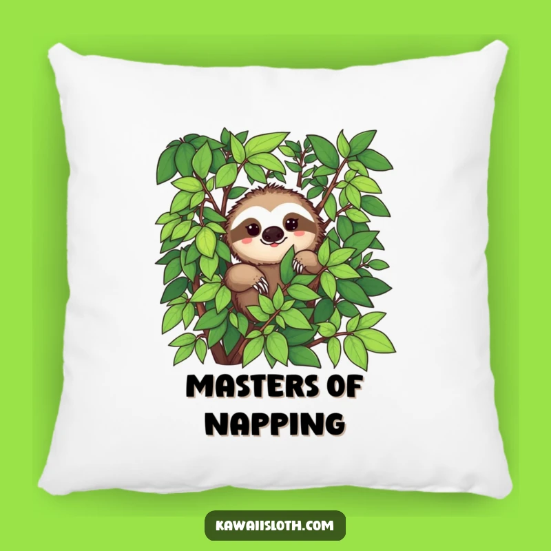 Funny Sloth Foliage Pillow, Snuggle Up in Serenity - A Great Gift!