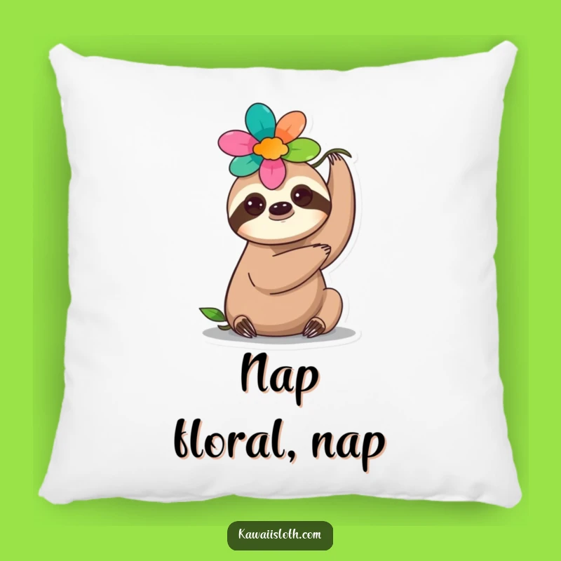 Funny Flower Sloth Pillow - Cozy Head Balance Comfort, Perfect Funny Gift!