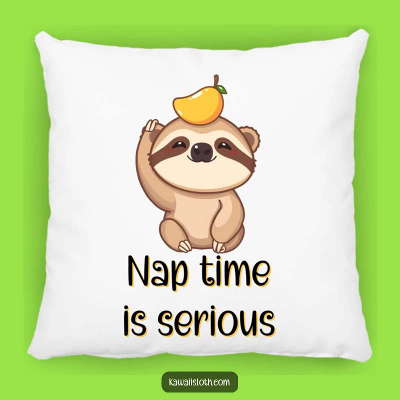 Funny Sloth Fruit Balance Pillow - Comfy & Hilarious Decor, Great Funny Gift