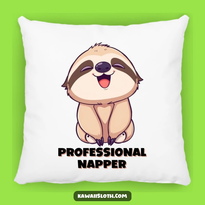 Funny Playful Sloth Yawn Pillow - Soft Comfort and Gentle Humor