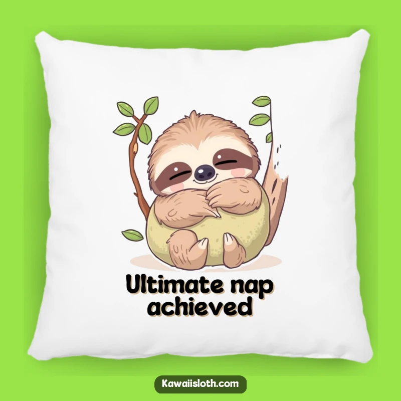 Funny Dreamy Sloth Pillow Pillow - Naptime Perfection with Humorous Charm