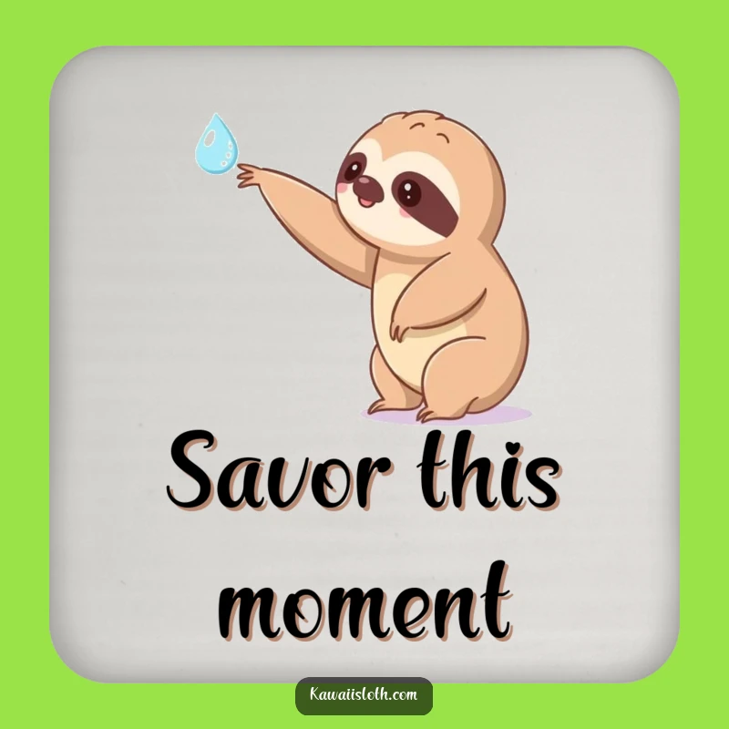 Funny Kawaii Sloth Drink Coasters: Patient & Hilarious Set for Table Protection