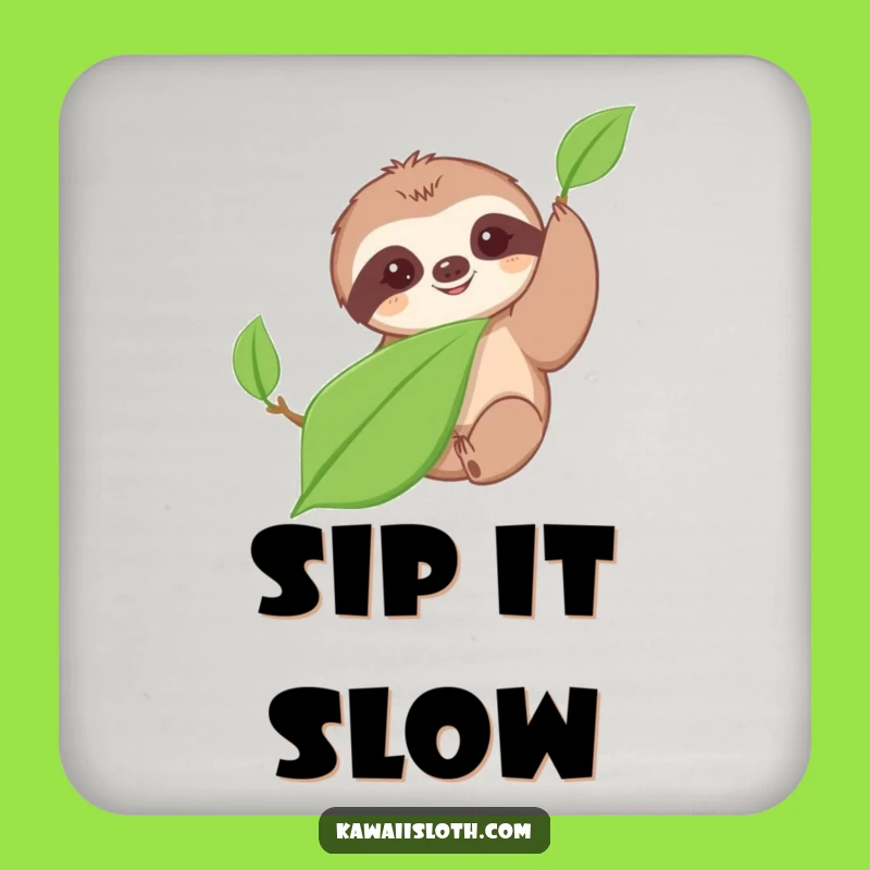 Funny Sloth Coasters: Protect Surfaces Slowly, Hilarious Drink Gift