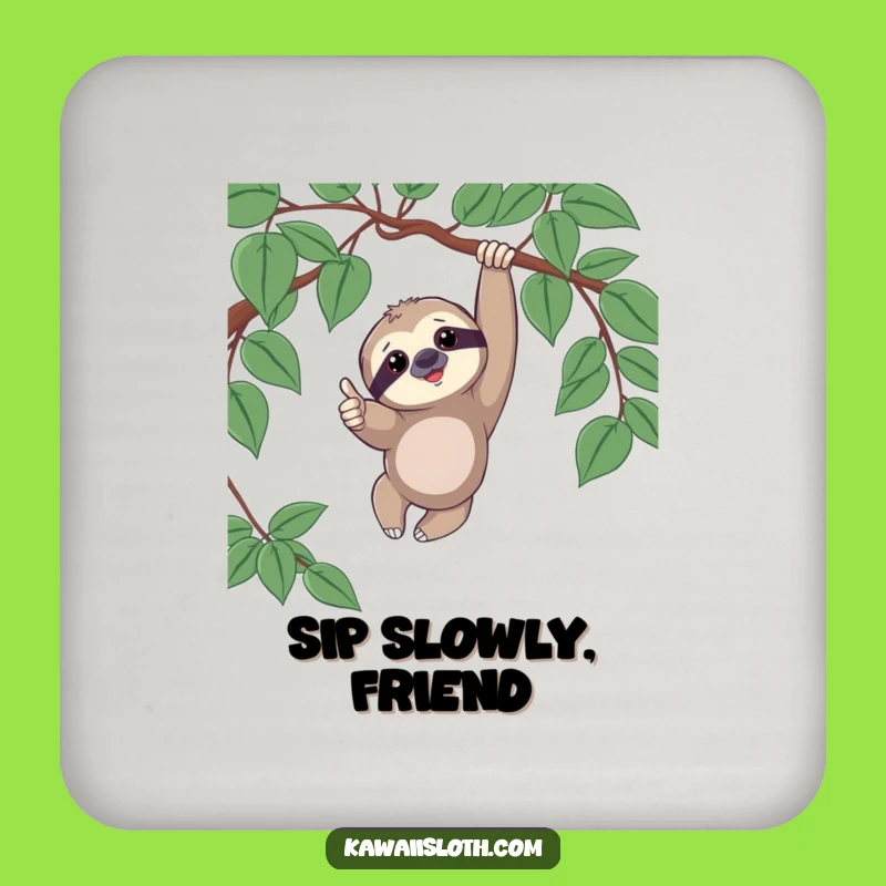 Funny Sloth Coasters - Protect Surfaces With Positivity