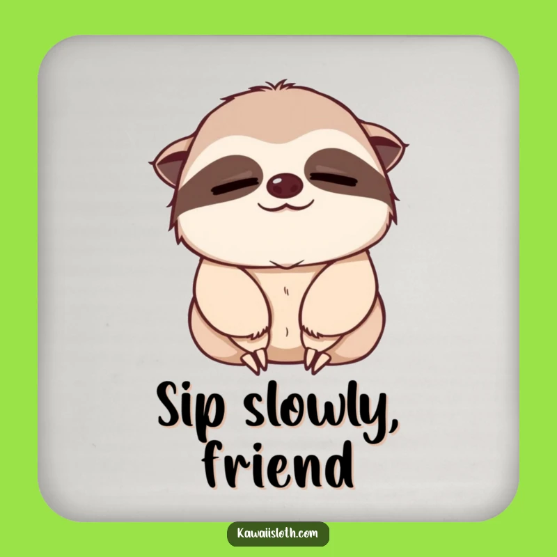 Funny Sloth Nod Coaster - Protect Your Table with Peace! Funny Gift!