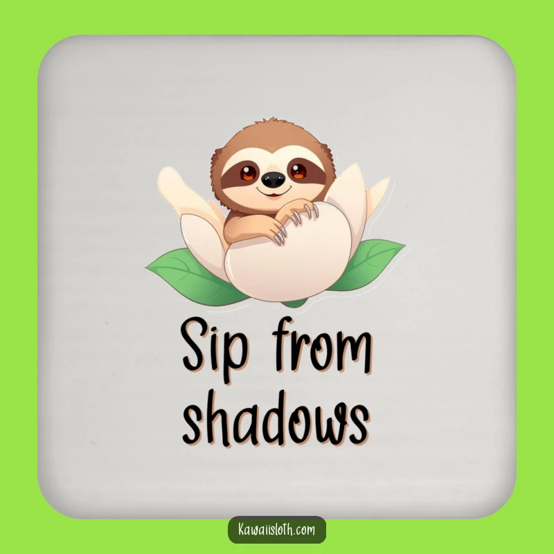 Funny Sloth Peeking Drink Coaster: Peek of Fun, Ideal Funny Gift for Playful Tables