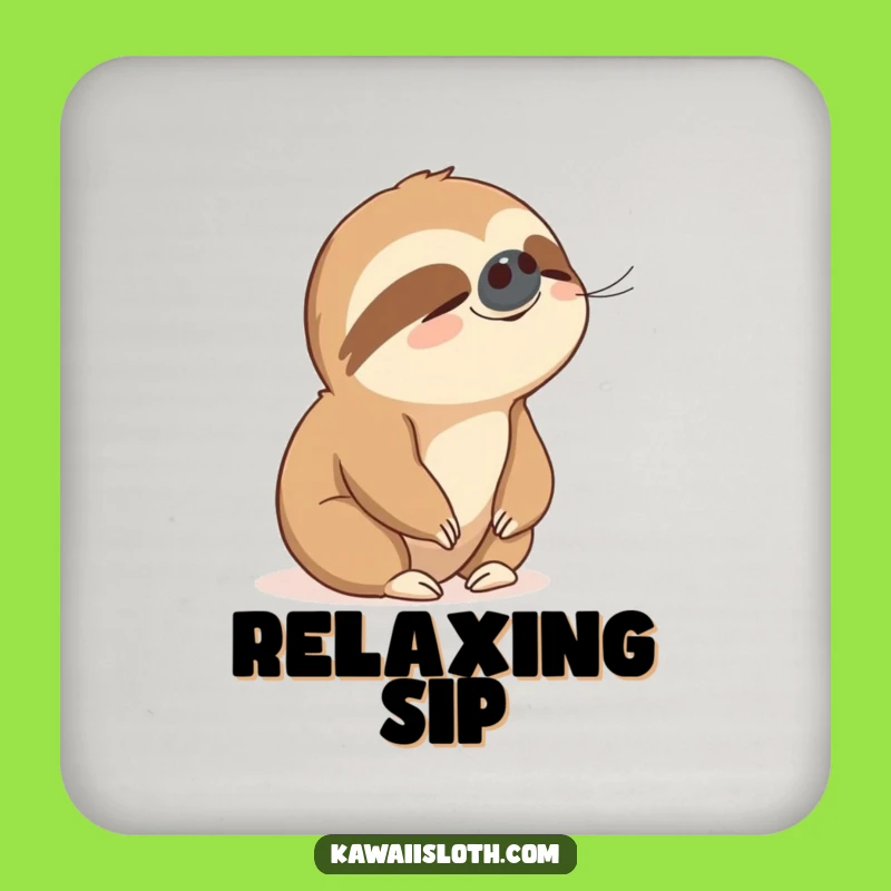 Funny Sloth Peaceful Breeze Coasters: Protect Surfaces with Calm Style!